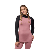 Baselayer Kombi Womens Redheat Extreme Zip - Nostalgia Rose - Genetik Sport