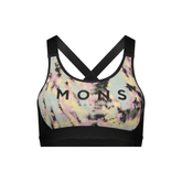 Sports Bra Mons Royale Stella Merino X - Back - Rad Things/Black - Genetik Sport