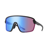Sunglasses Smith Bobcat Matte Black - ChromaPop Low Light Rose Blue Mirror / Clear - Genetik Sport