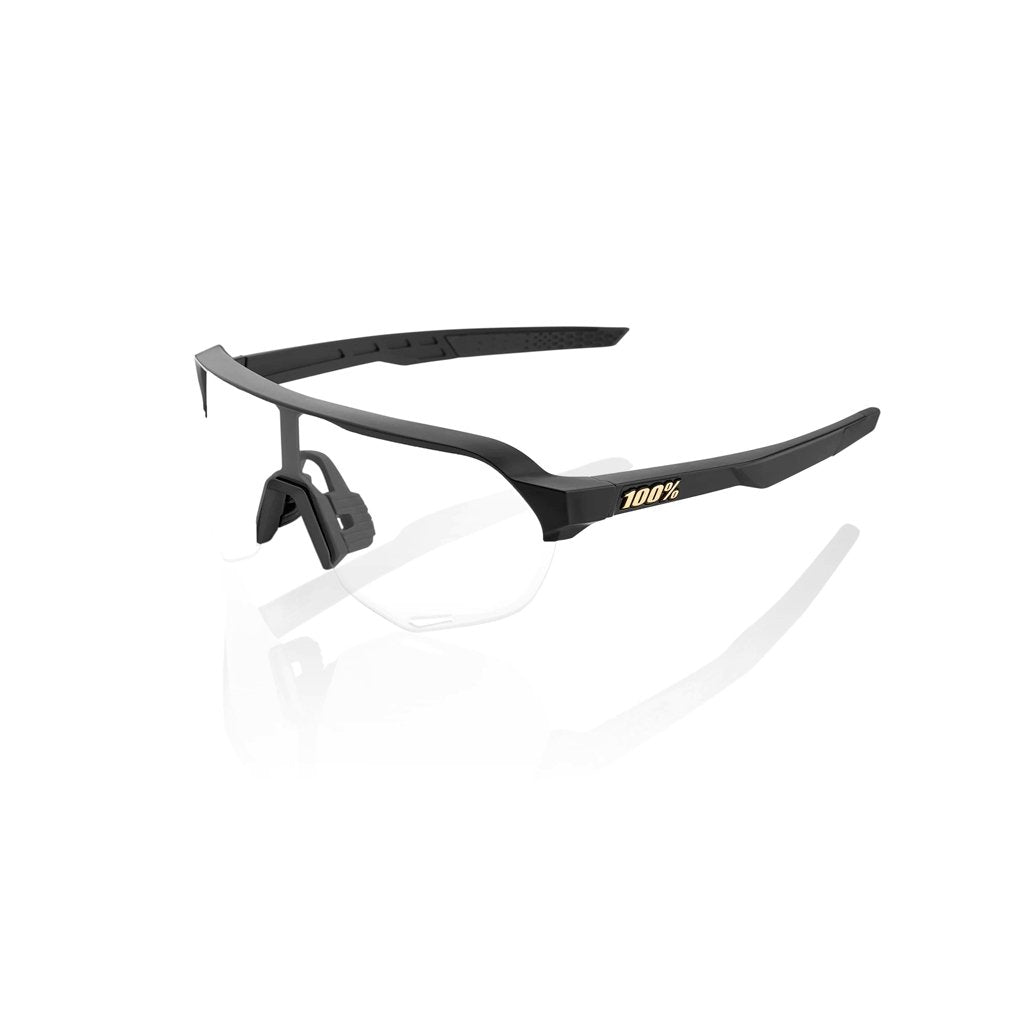 Sunglasses 100% S2 Matte Black Soft - Gold Mirror Lens - Genetik Sport