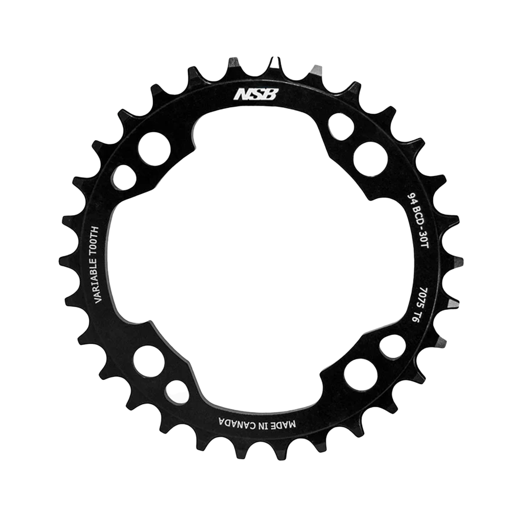 Chainring NSB Variable Tooth For SRAM X01 BCD 94mm 30T - Black - Genetik Sport
