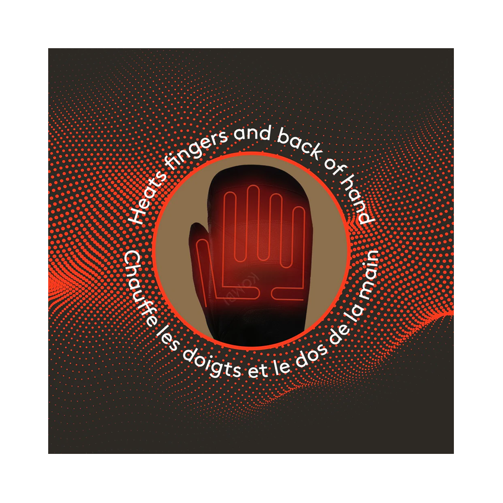 Heated Mitts Womens Kombi Blaze - Black - Genetik Sport