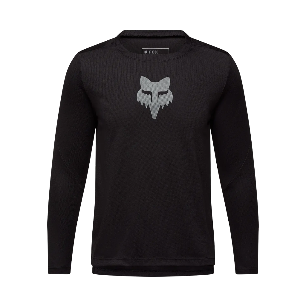Jersey Fox Youth Ranger LS Fox Head - Black - Genetik Sport