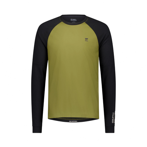 Jersey Mons Royale Mens Tarn Bike Wind Lock Up LS - Fern/Black - Genetik Sport