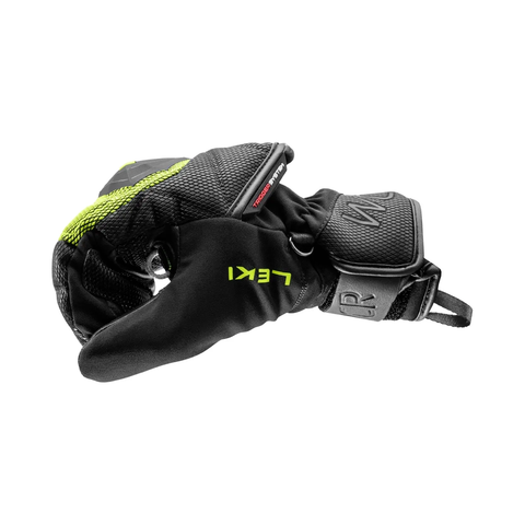 Mitts Leki Junior WCR Coach 3D - Black/Ice Lemon