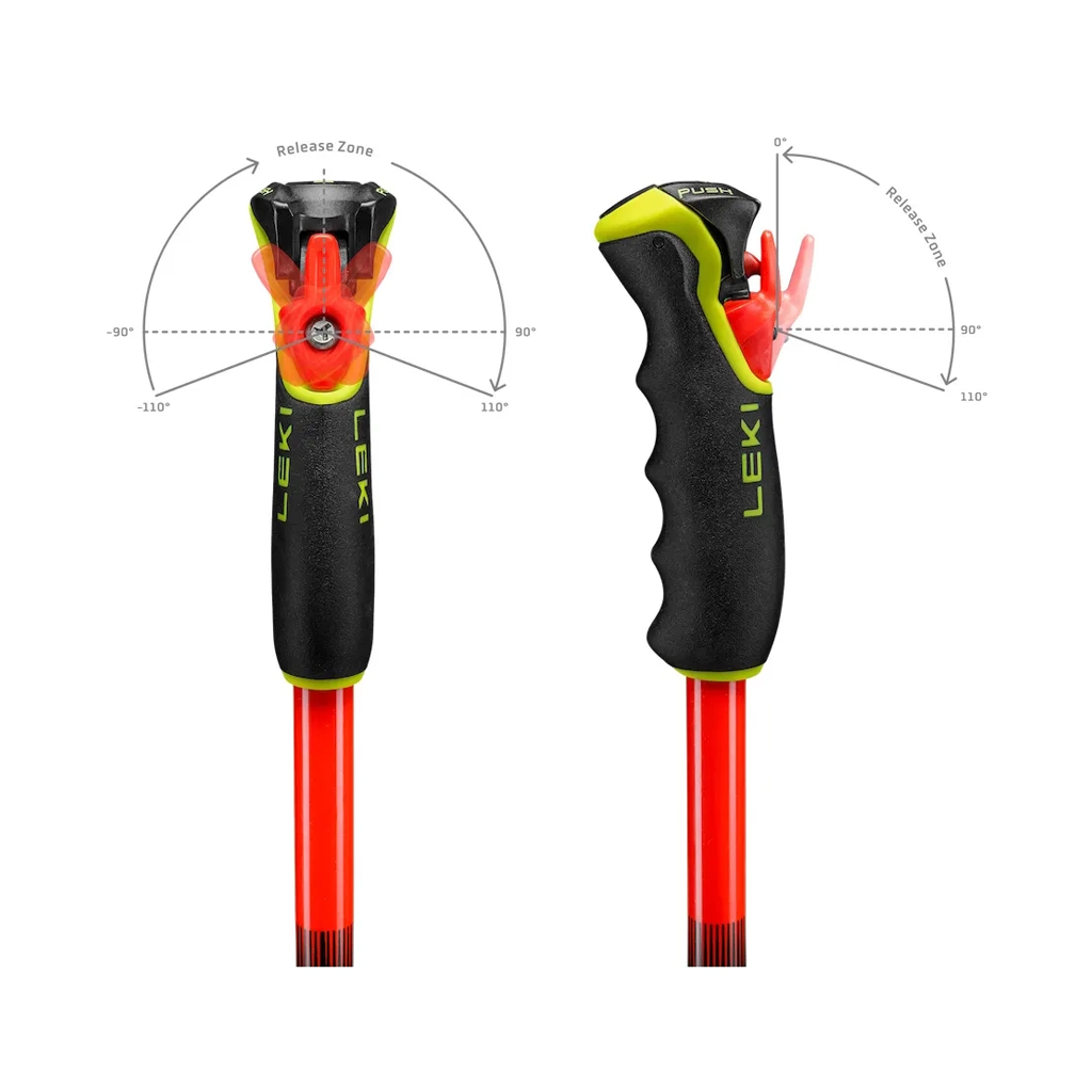 Ski Poles Leki WCR Evo Lite GS TR - Bright Red/Violet - Genetik Sport