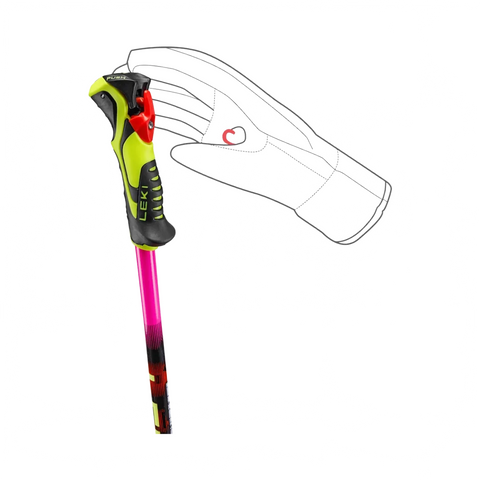 Ski Poles Leki WCR Evo Lite SL TR - Neon Pink/Neon Orange - Genetik Sport