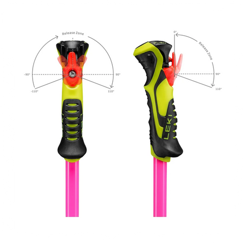 Ski Poles Leki WCR Evo Lite SL TR - Neon Pink/Neon Orange - Genetik Sport