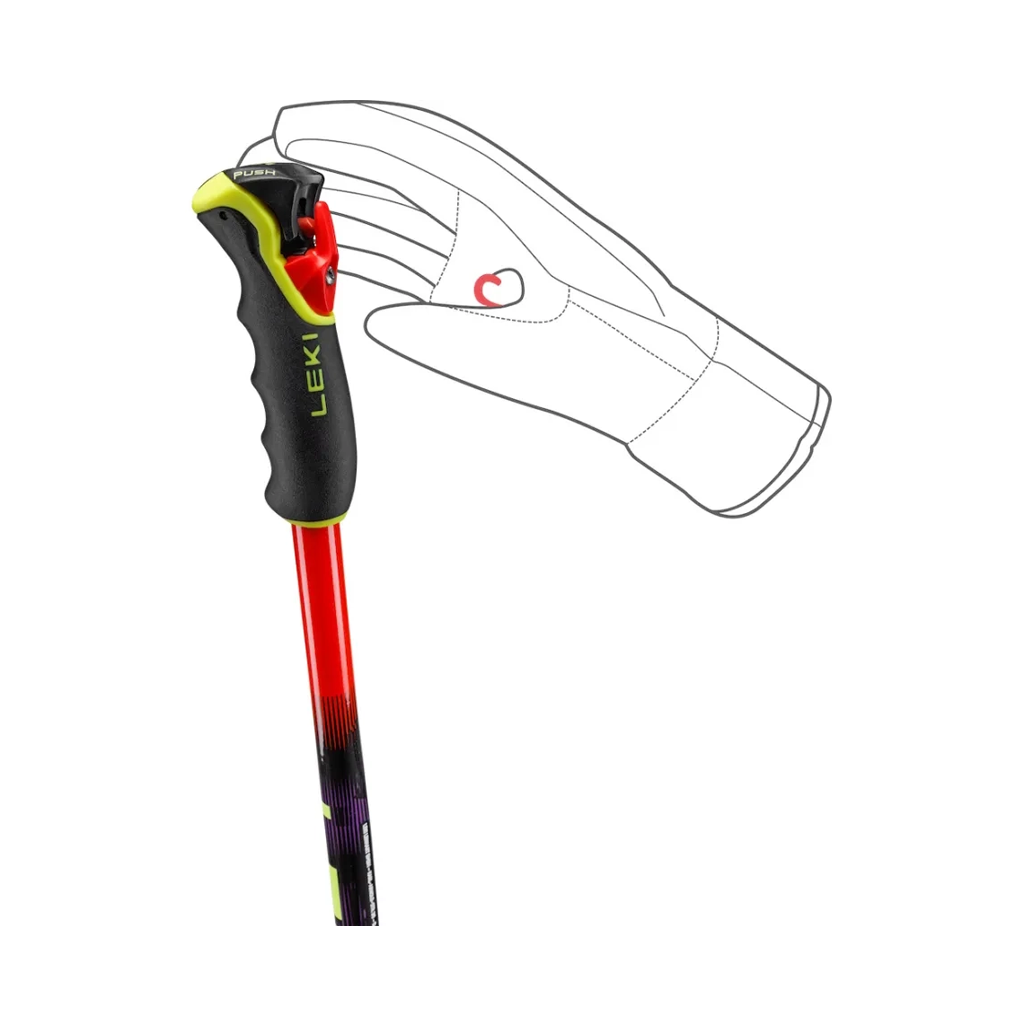 Ski Poles Leki WCR Pro GS TR - Bright Red/Violet - Genetik Sport