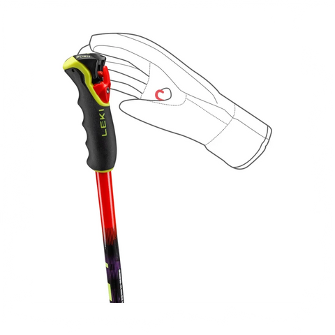 Ski Poles Leki WCR Pro GS TR - Bright Red/Violet - Genetik Sport