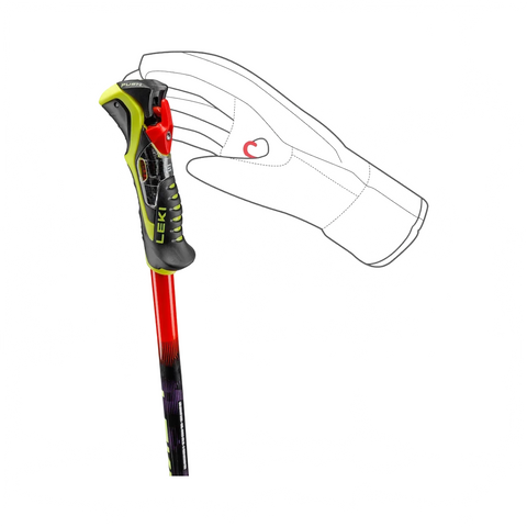 Ski Poles Leki WCR Pro SL TR - Bright Red/Violet - Genetik Sport