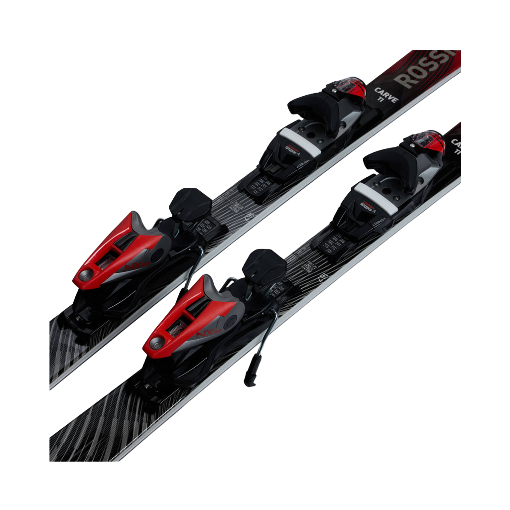 Skis Rossignol Hero Carve TI + NX 12 Konect GW B80 Silver Red - Genetik Sport