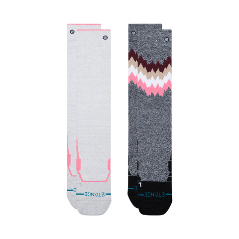 Socks Stance Youth Snow 2X Mid 2 Pack - Grey - Genetik Sport