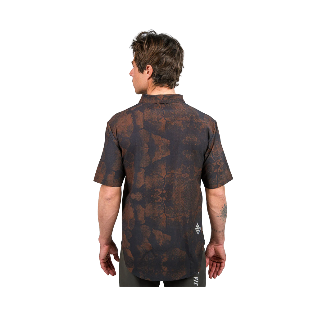 Tech Shirt Libe Mens Thanan SS - Brown - Genetik Sport