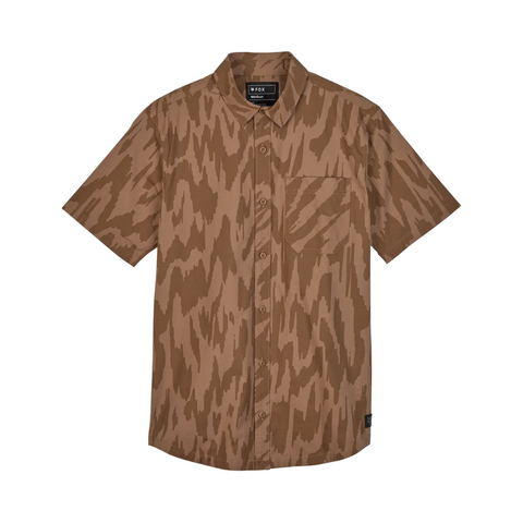 Woven Shirt Fox Mens Swarmer SS - Chai - Genetik Sport