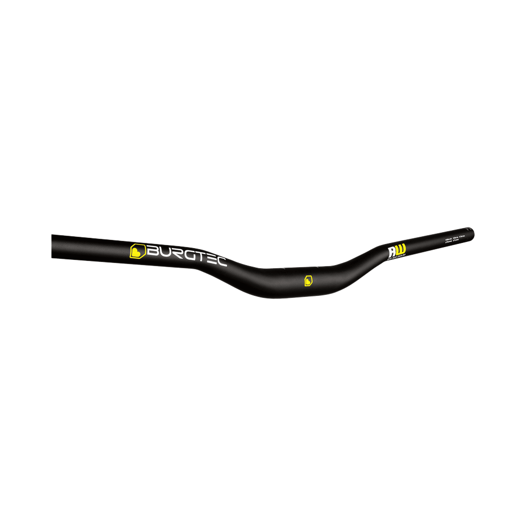 Handlebar Burgtec Ride Wide Alloy Enduro 30mm Rise 35mm Clamp 800mm Width - Black - Genetik Sport