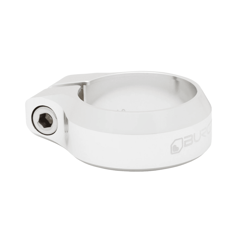 Seat Post Clamp Burgtec 34.9mm - Rhodium Silver - Genetik Sport