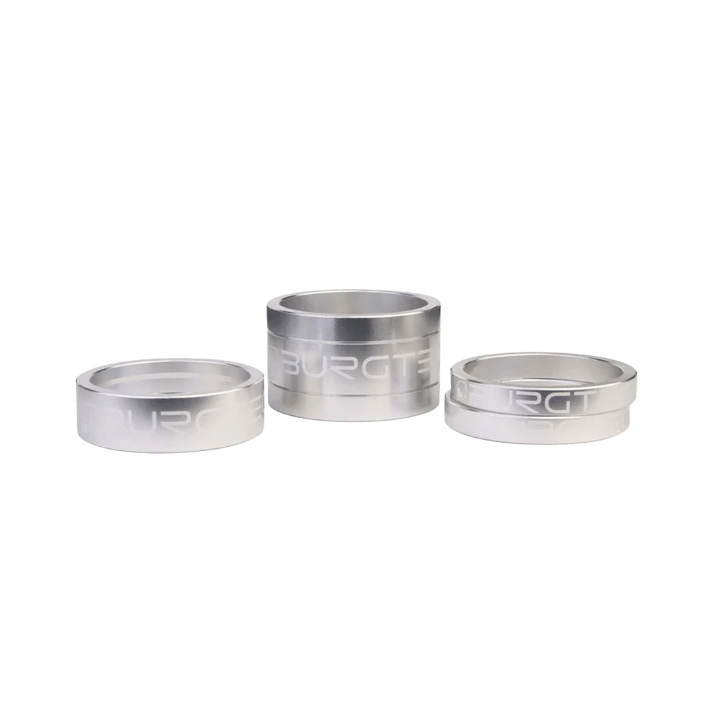 Stem Spacer Kit Burgtec 2x 5mm 1x 10mm 1x 20mm Rhodium Silver - Genetik Sport