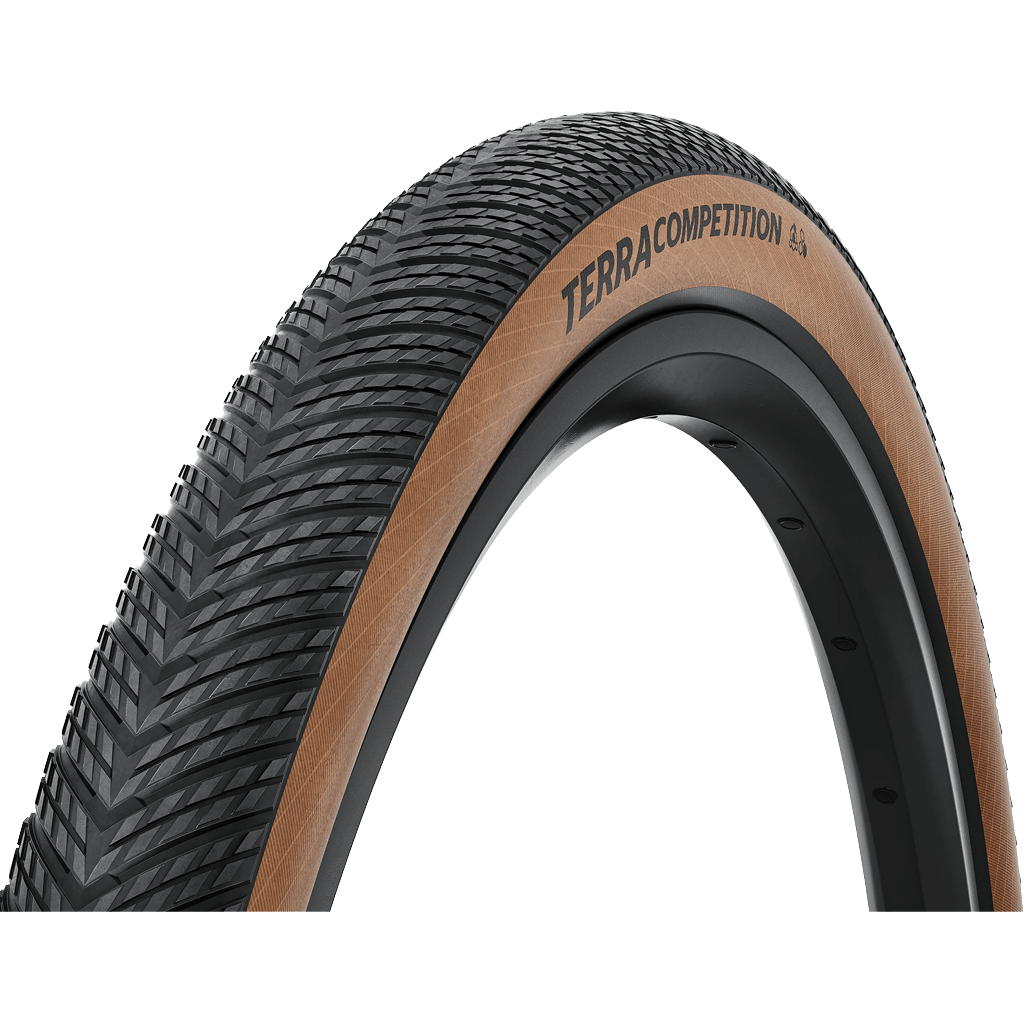 Tire Continental Terra Competition 700 x 45 Grip, Trail Casing, Folding, E25 - Black / Transparent - Genetik Sport