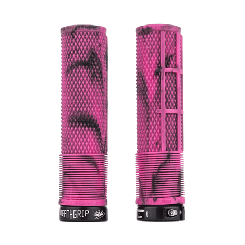 Grips DMR Deathgrip Flangeless Thin - Marble Pink - Genetik Sport