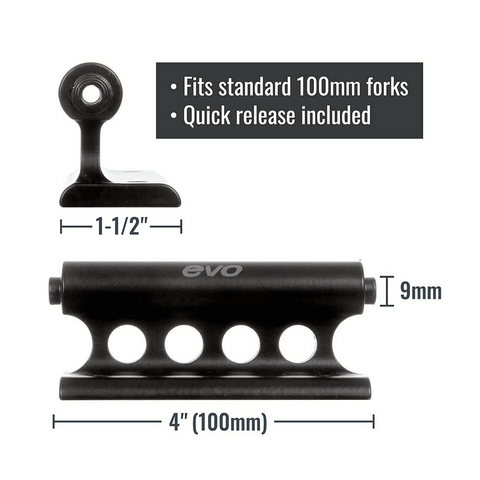 Bike Fork Mount EVO 9mm QR - Black - Genetik Sport