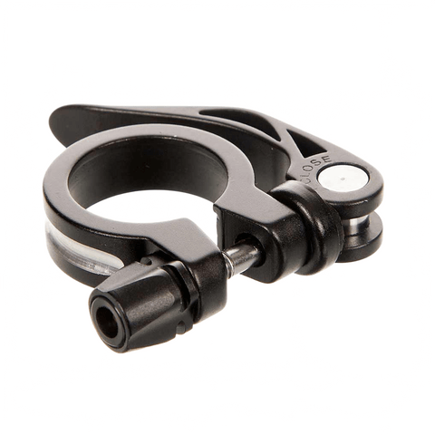 Seat Post Clamp EVO Integrated Skewer 34.9mm - Black - Genetik Sport