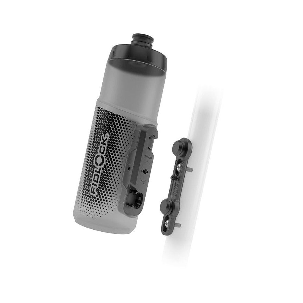 Bottle Fidlock Twist 600ml With Bike Base - Transparent Black - Genetik Sport