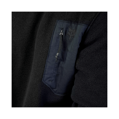 Crewneck Fox Sherpa Fleece Survivalist - Black - Genetik Sport