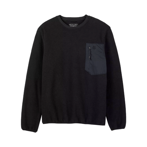 Crewneck Fox Sherpa Fleece Survivalist - Black - Genetik Sport