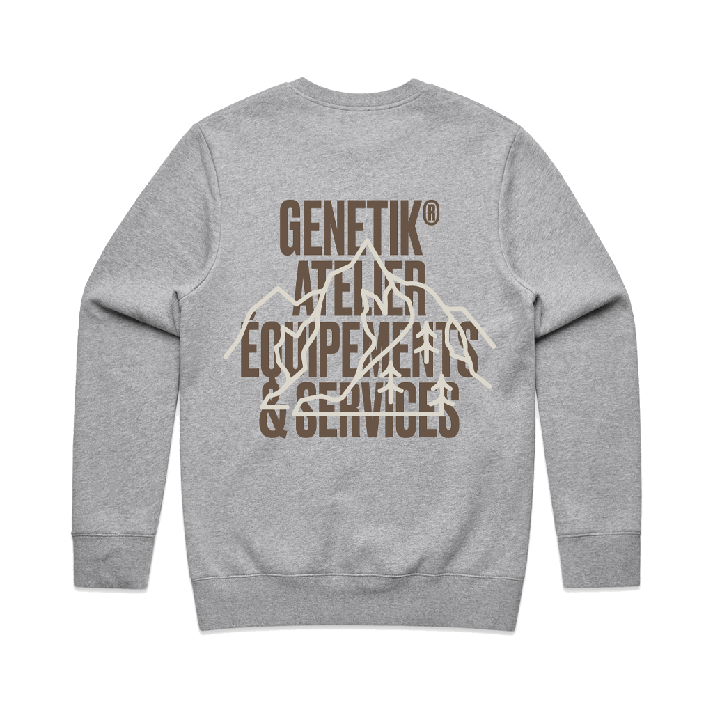 Crewneck Genetik Peak - Heather Grey - Genetik Sport