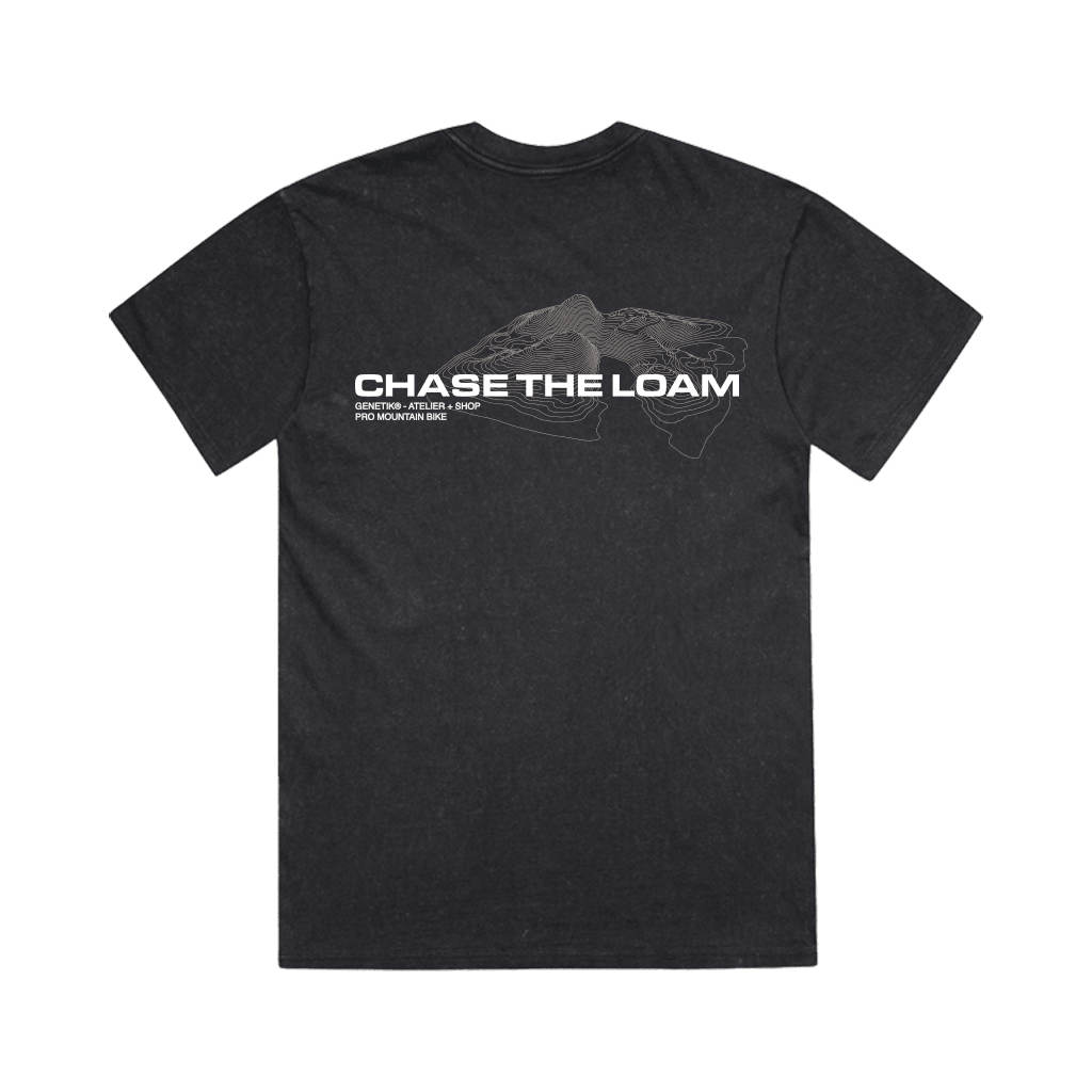 T-Shirt Genetik Chase The Loam - Stone Wash Black - Genetik Sport