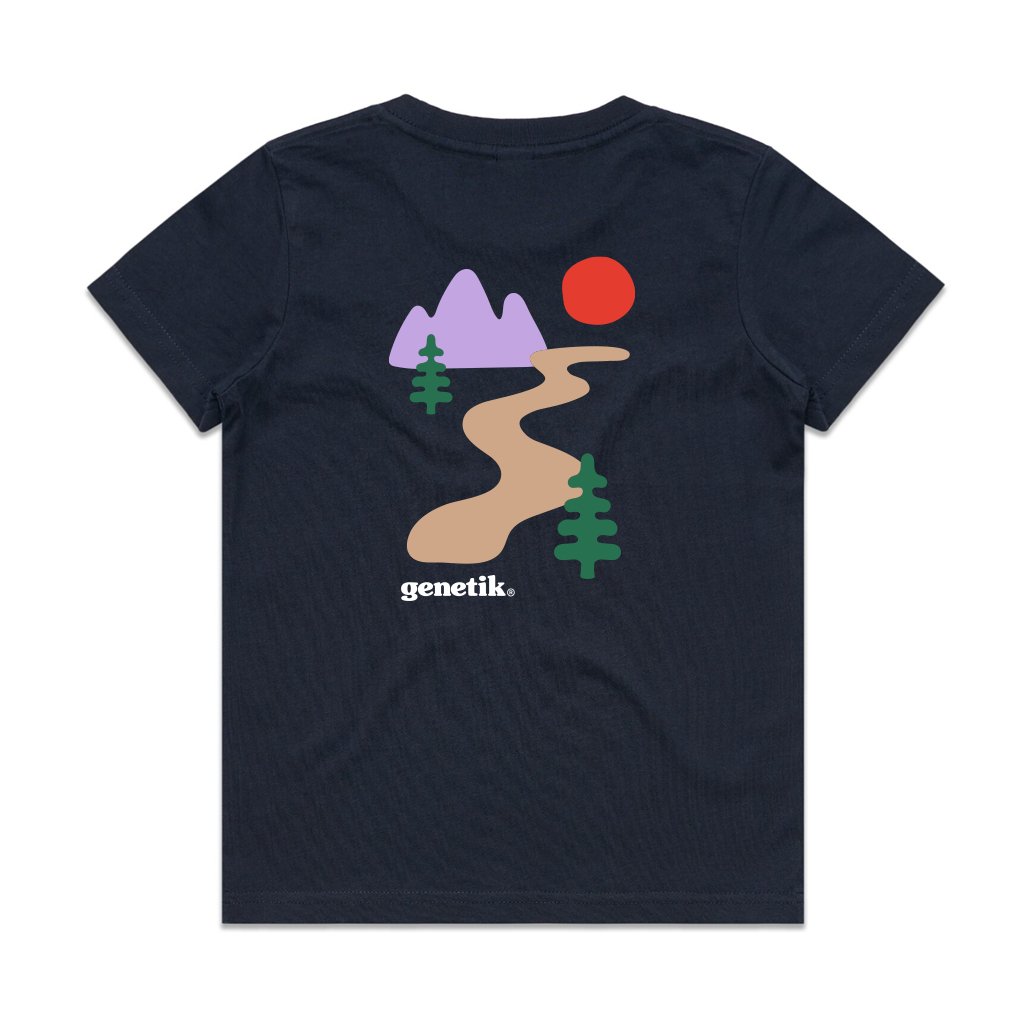Youth T-Shirt Genetik Trails - Navy - Genetik Sport