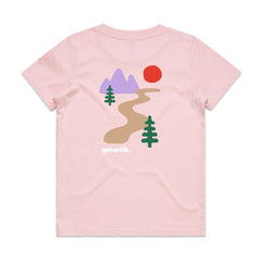 Youth T-Shirt Genetik Trails - Pale Pink - Genetik Sport