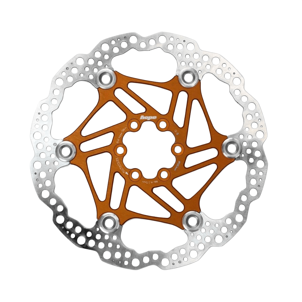 Rotor Hope Floating 180mm 6 - Bolt - Orange - Genetik Sport