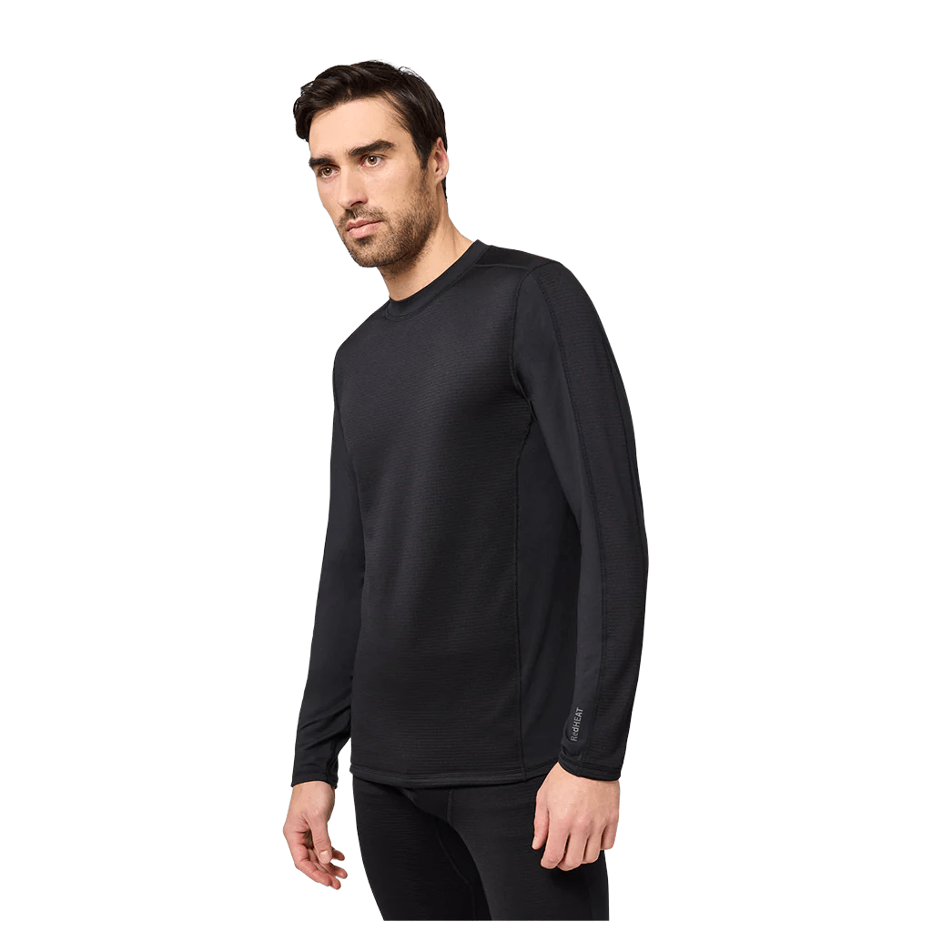 Baselayer Kombi Redheat Pro Grid Crew Top - Black - Genetik Sport