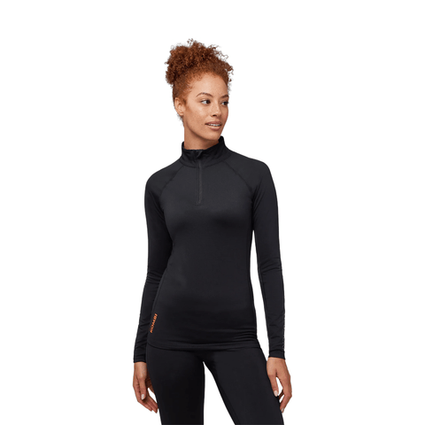 Baselayer Kombi Womens Redheat Extreme Zip - Black - Genetik Sport