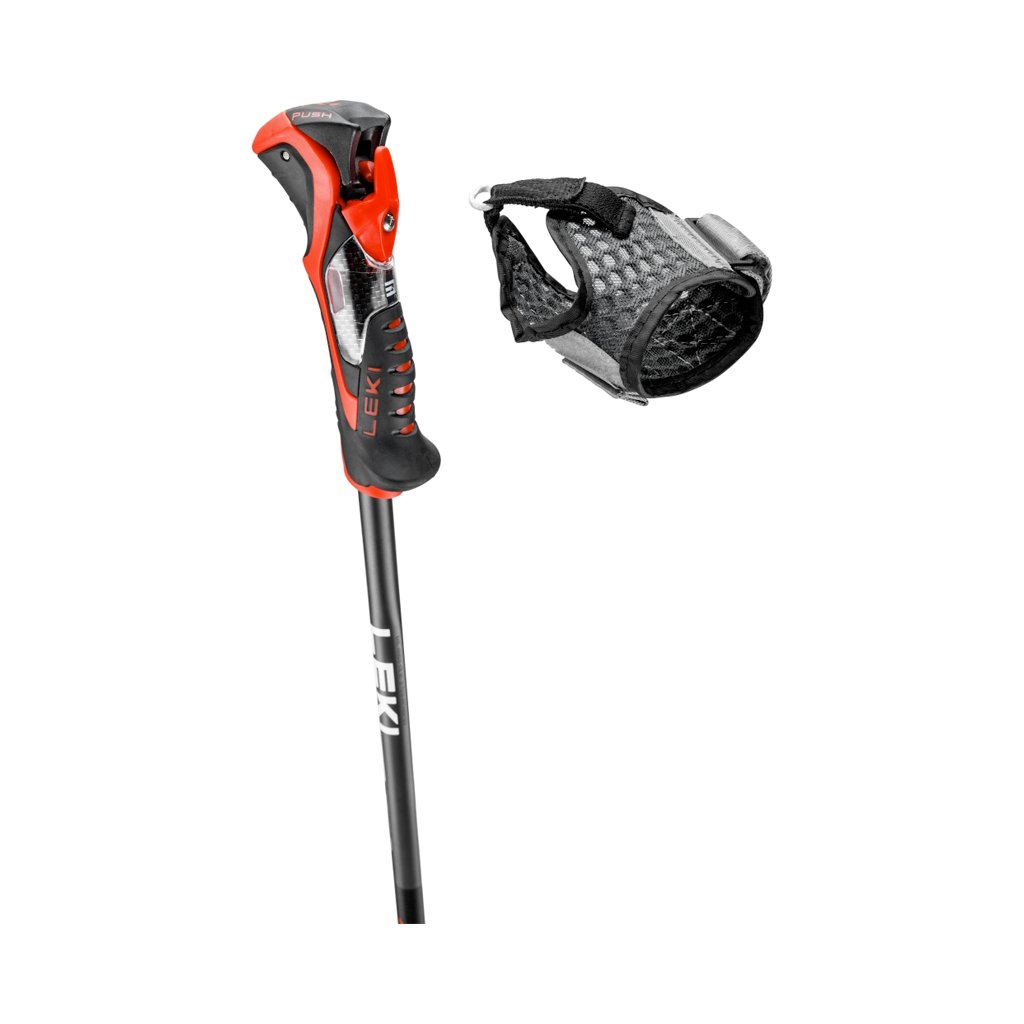 Ski Poles Leki Airfoil 3D - Black/Red - Genetik Sport