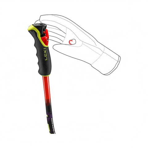 Ski Poles Leki WCR Evo Lite GS TR - Bright Red/Violet - Genetik Sport