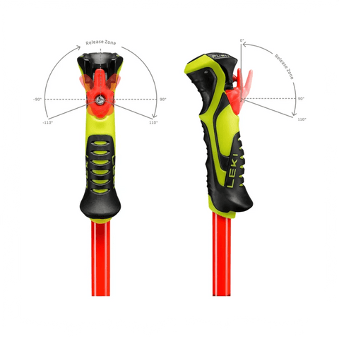 Ski Poles Leki WCR Evo Lite SL TR - Bright Red/Violet - Genetik Sport