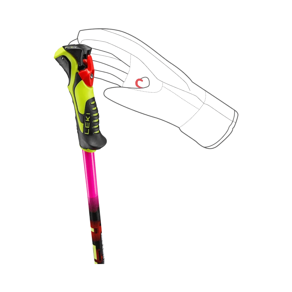 Ski Poles Leki WCR Evo Lite SL TR - Neon Pink/Neon Orange - Genetik Sport