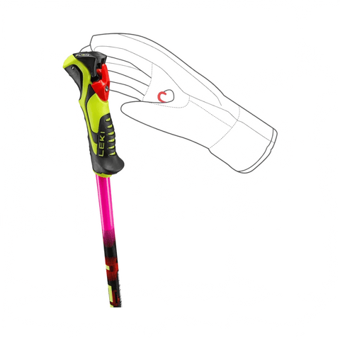 Ski Poles Leki WCR Evo Lite SL TR - Neon Pink/Neon Orange - Genetik Sport