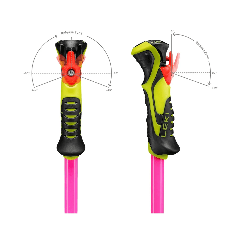 Ski Poles Leki WCR Evo Lite SL TR - Neon Pink/Neon Orange - Genetik Sport