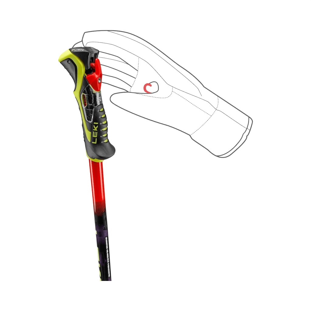 Ski Poles Leki WCR Pro SL TR - Bright Red/Violet - Genetik Sport