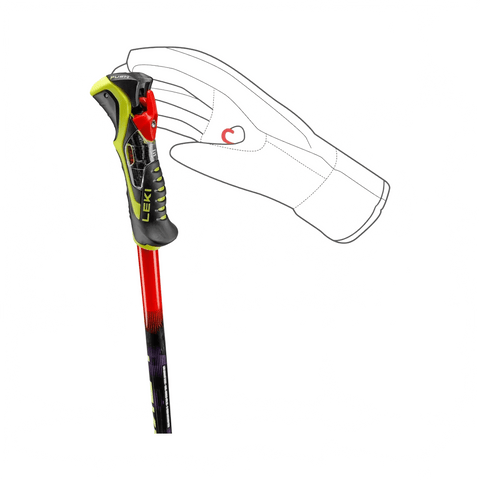 Ski Poles Leki WCR Pro SL TR - Bright Red/Violet - Genetik Sport