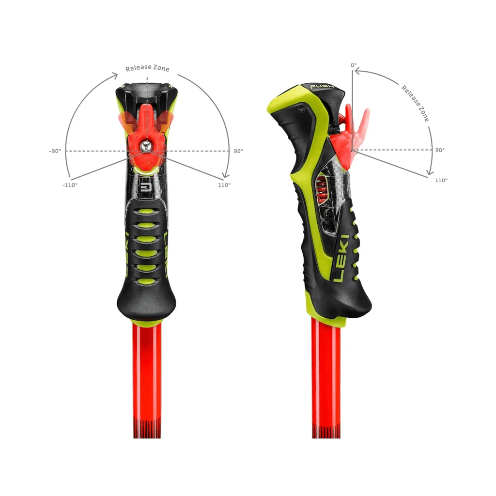 Ski Poles Leki WCR Pro SL TR - Bright Red/Violet - Genetik Sport