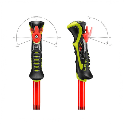 Ski Poles Leki WCR Pro SL TR - Bright Red/Violet - Genetik Sport