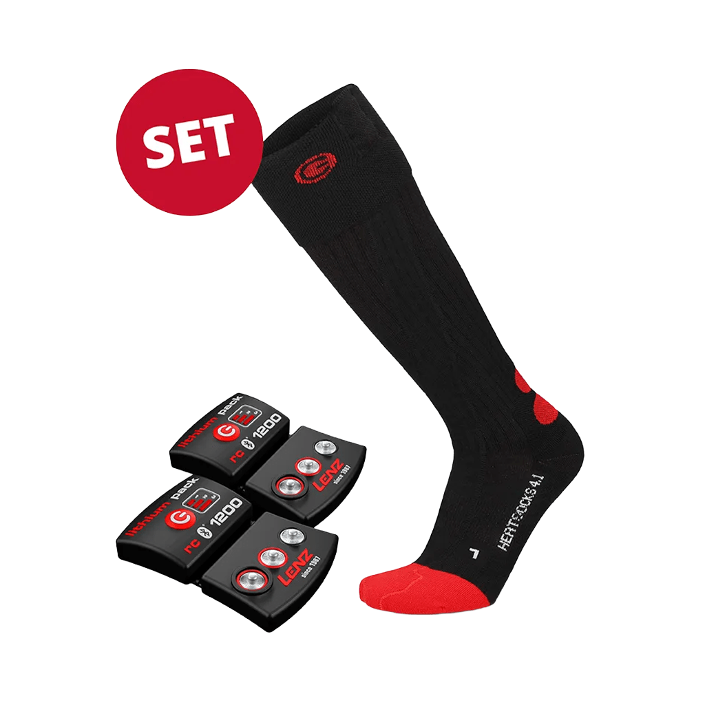Heated Socks Lenz 4.1 Toe Cap + RCB 1200 - Genetik Sport