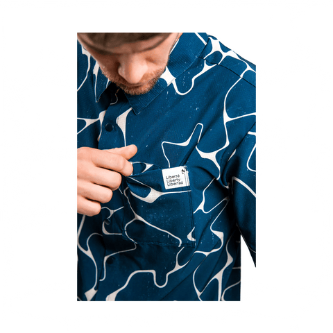 Tech Shirt Libe Mens Thanan SS - Blue Night - Genetik Sport