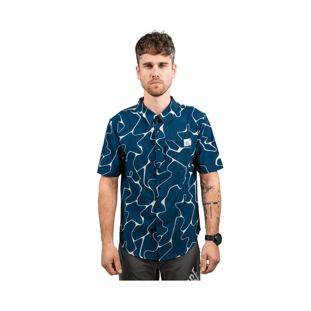 Tech Shirt Libe Mens Thanan SS - Blue Night - Genetik Sport