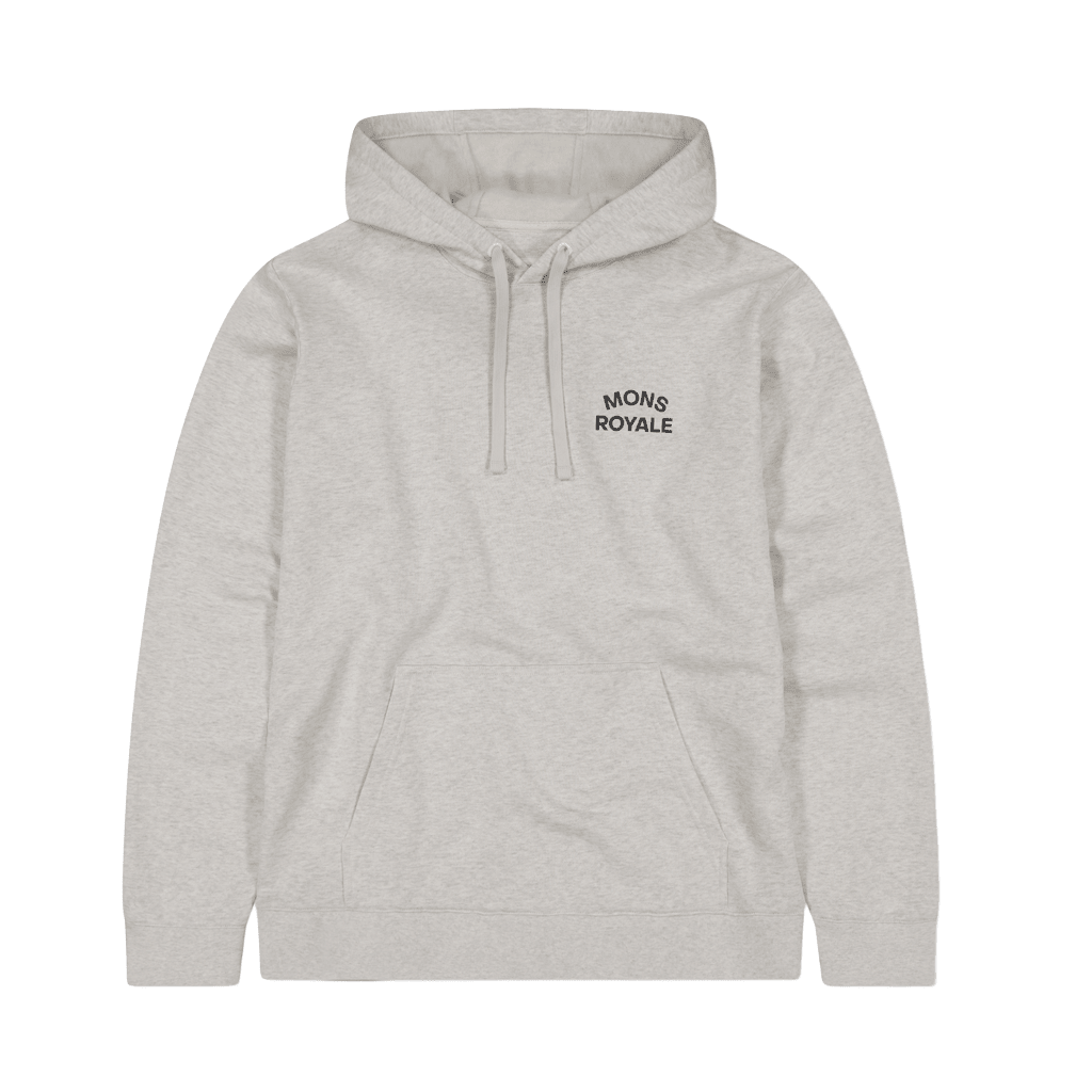 Hoodie Mons Royale Mens Inversion Merino - Light Grey Heather - Genetik Sport